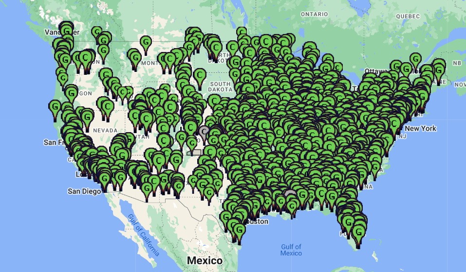 Map of Coal and Gas Facilities